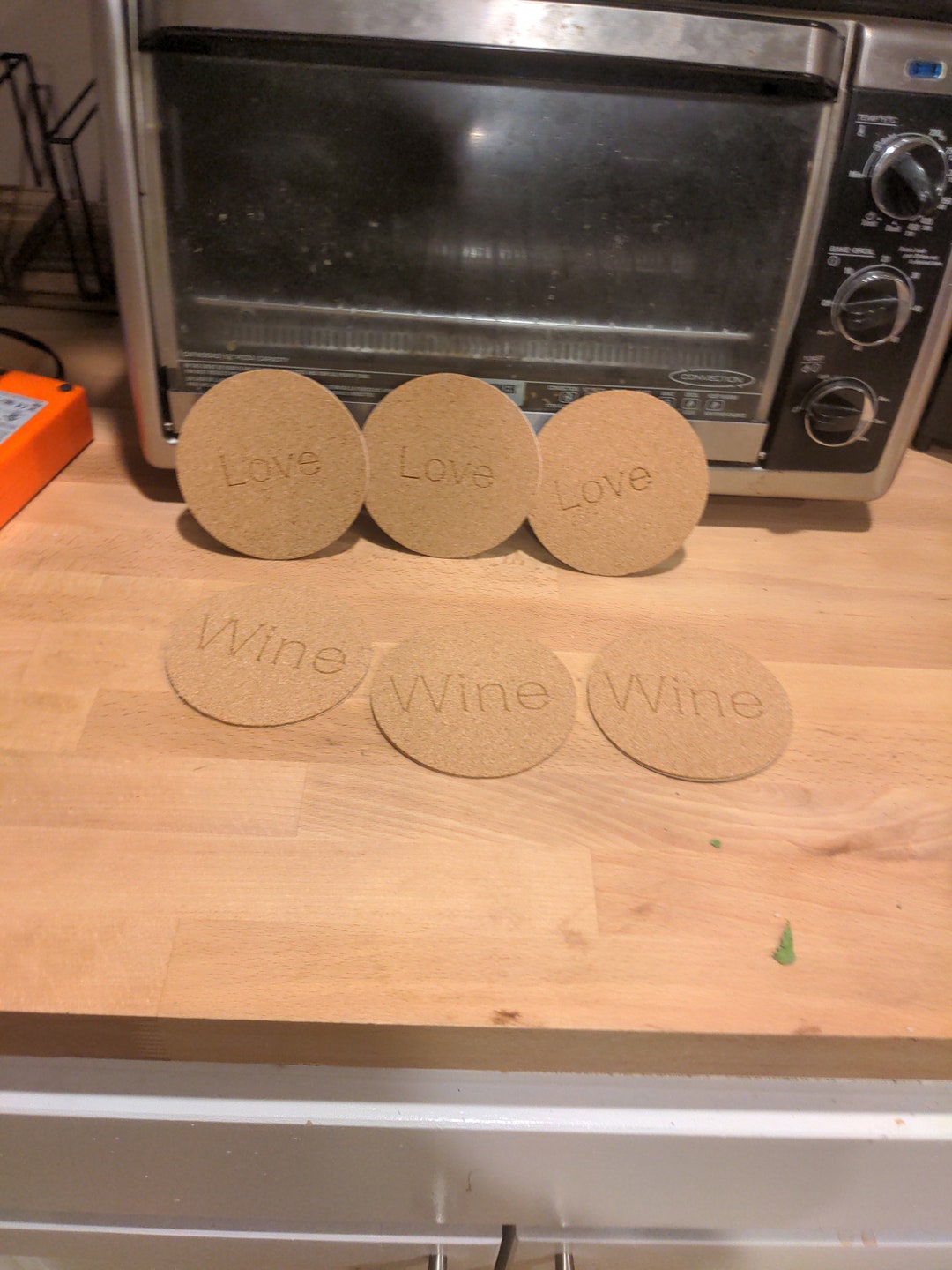 Text Tea Coaster Custom Text Cork Coasters (5 Pack) - Etsy