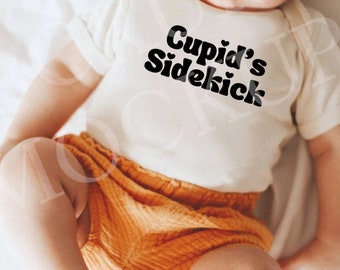 Cupid's Sidekick SVG | Valentines Day svg, valentines day toddler shirt, valentines png, valentines day onesie, cupid svg, love svg