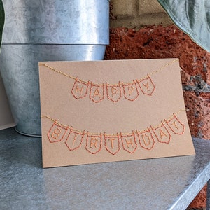 tarjetas de felicitación bordadas