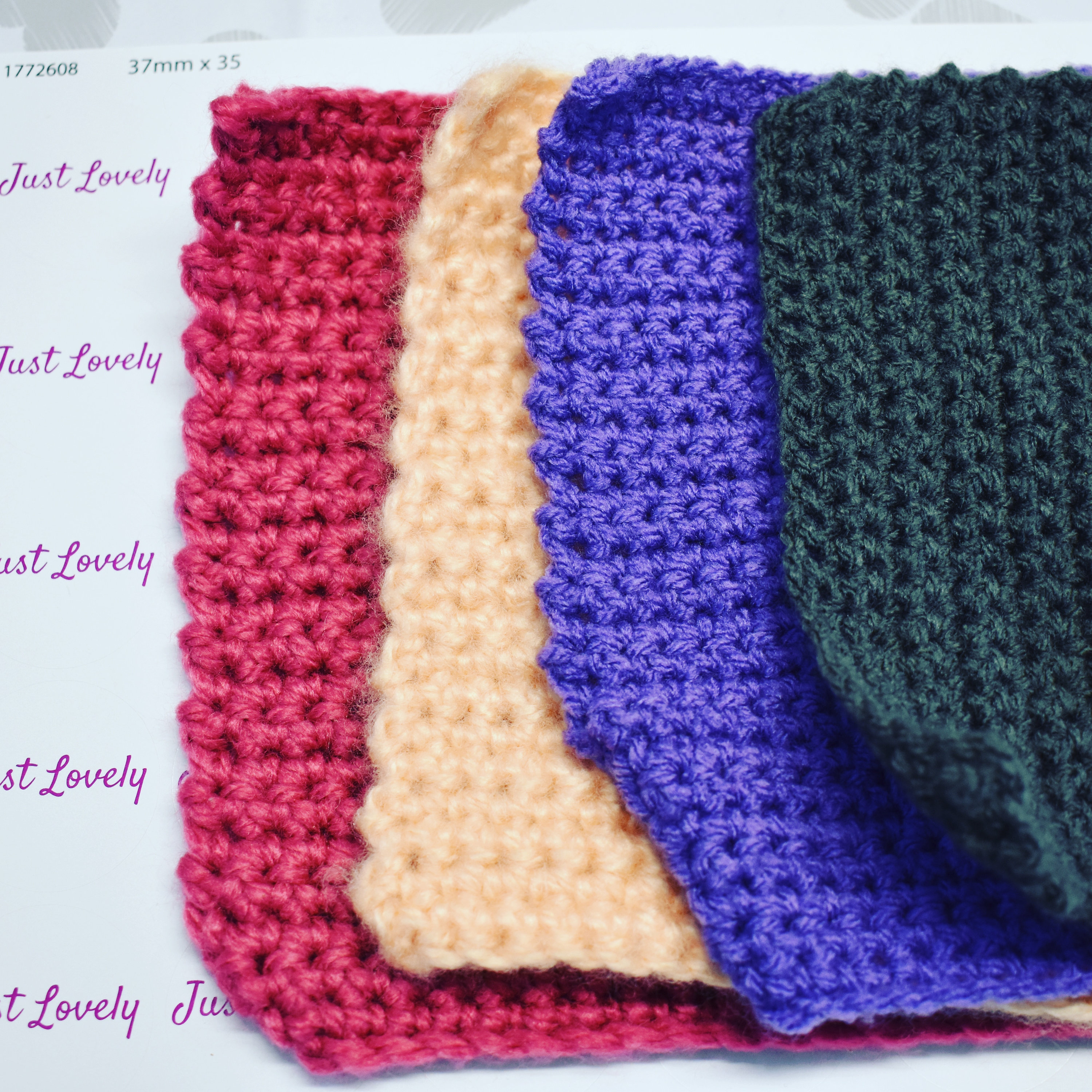 Crocheted face cloths multiple colours available. Washable Etsy