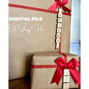 Gift Tags Scrap Buster - laser, digital, svg, file