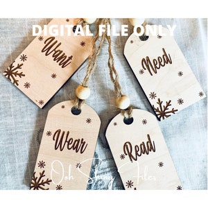 Something to Read, Wear, Want, Need - Digital Laser File, SVG