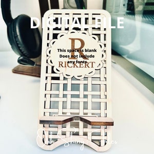 Cane Rattan Basket Weave Phone Stand - SVG, DIGITAL FILE
