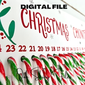 VINYL SVG Candy Cane Countdown - Cricut und Silhouette