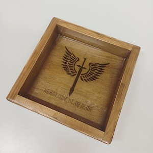 Custom Engraved Wooden Dice Tray - Handmade Wargaming Gift Warhammer 40k and other tabletop games image 14