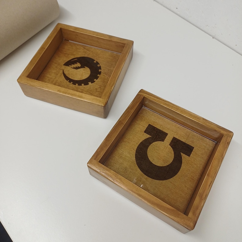Custom Engraved Wooden Dice Tray - Handmade Wargaming Gift Warhammer 40k and other tabletop games image 11