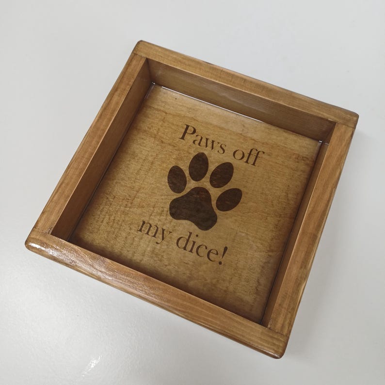 Custom Engraved Wooden Dice Tray - Handmade Wargaming Gift Warhammer 40k and other tabletop games image 12