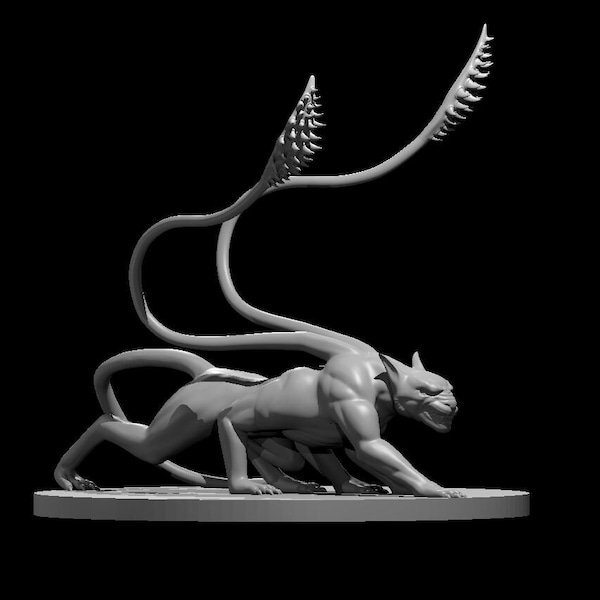 D&D Displacer Beast Miniature | 28mm Large Creature | mz4250 | Dungeons and Dragons | Pathfinder | Tabletop | Role Playing