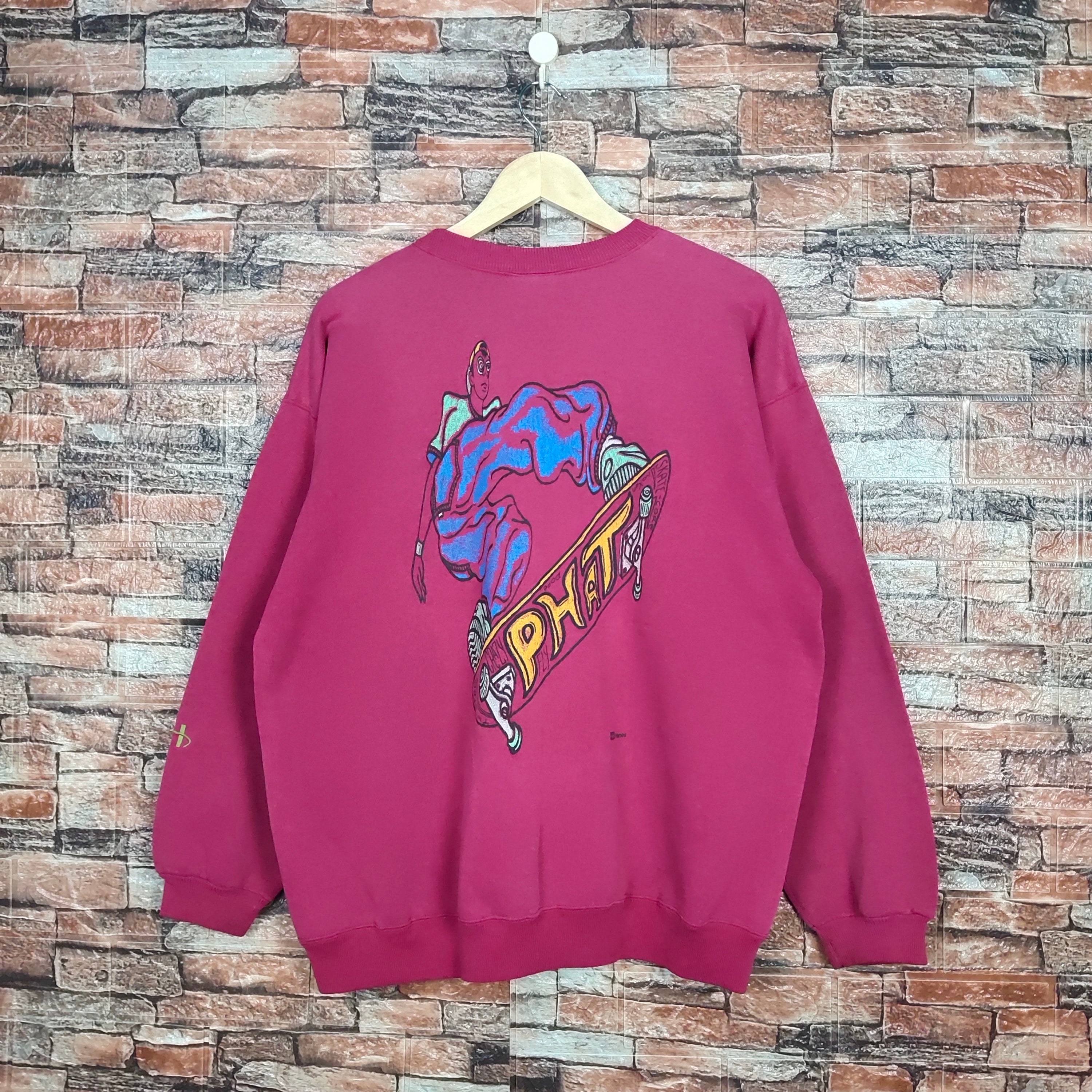 Vintage 90s Distressed PHAT SKATE CORE Skateboarding by Hanes