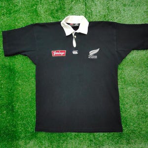 ニュージーランド　オールブラックス Steinlager ラガーシャツ S All Blacks Steinlager Jersey - Etsy