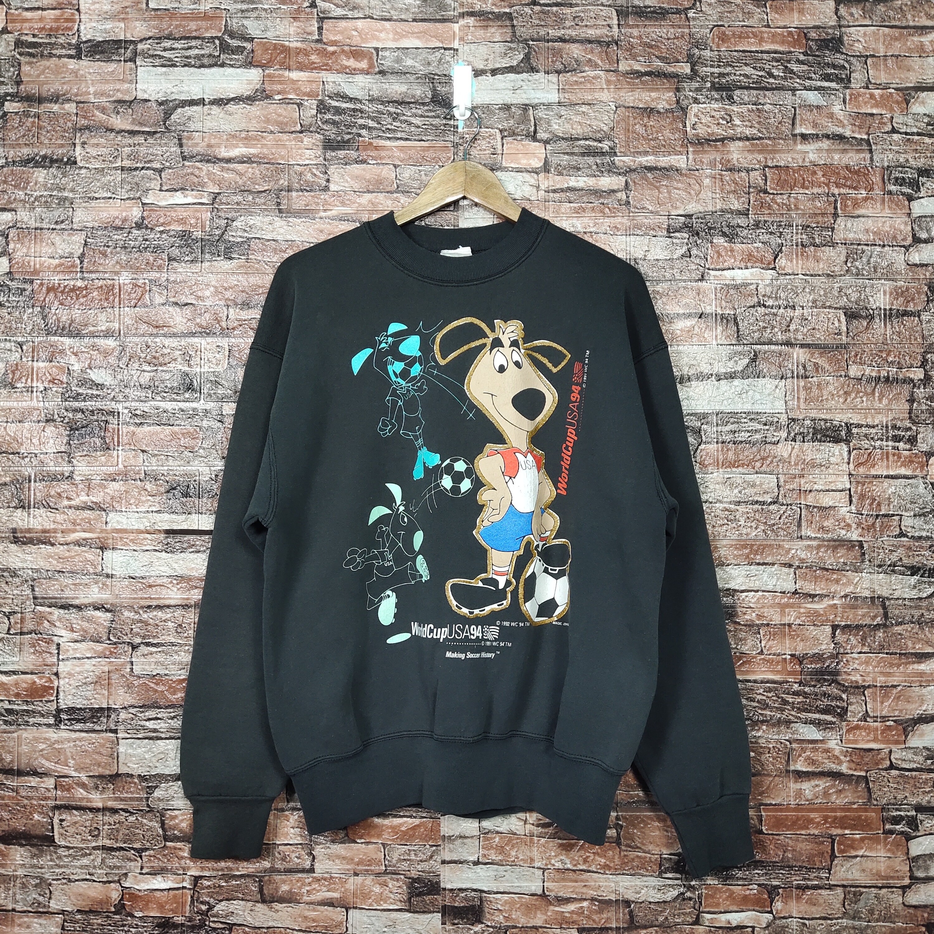 RARE Vintage 90s Distressed World Cup USA Football by Magic