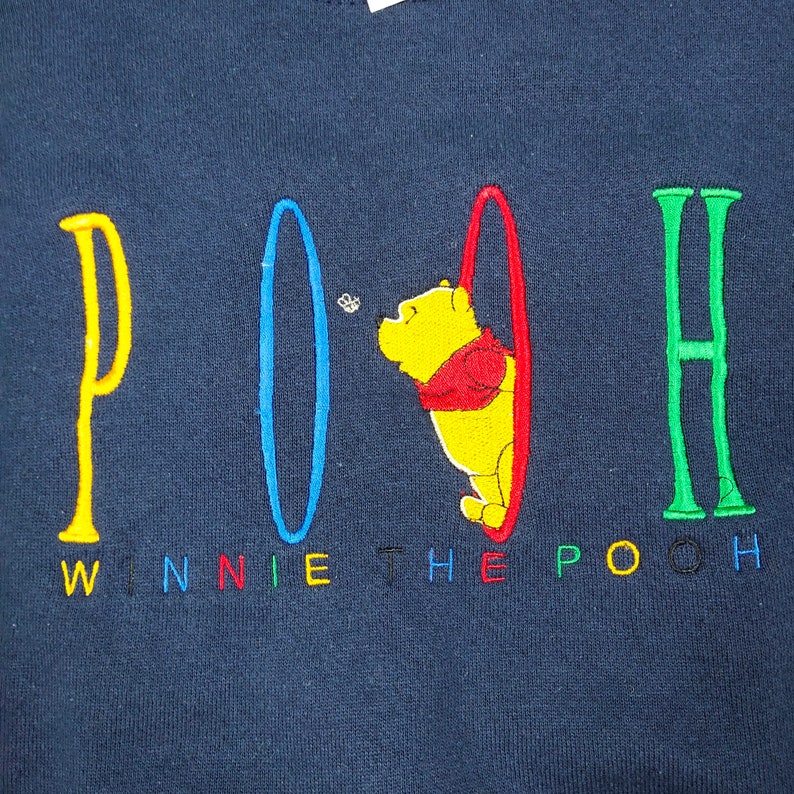 Vintage 90s Distressed Winnie the Pooh Sweatshirt Pooh Crewneck Pooh Pullover Pooh Jumper Pooh