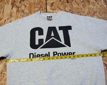 Vintage 90s Distressed Caterpillar Diesel Power Sweatshirt