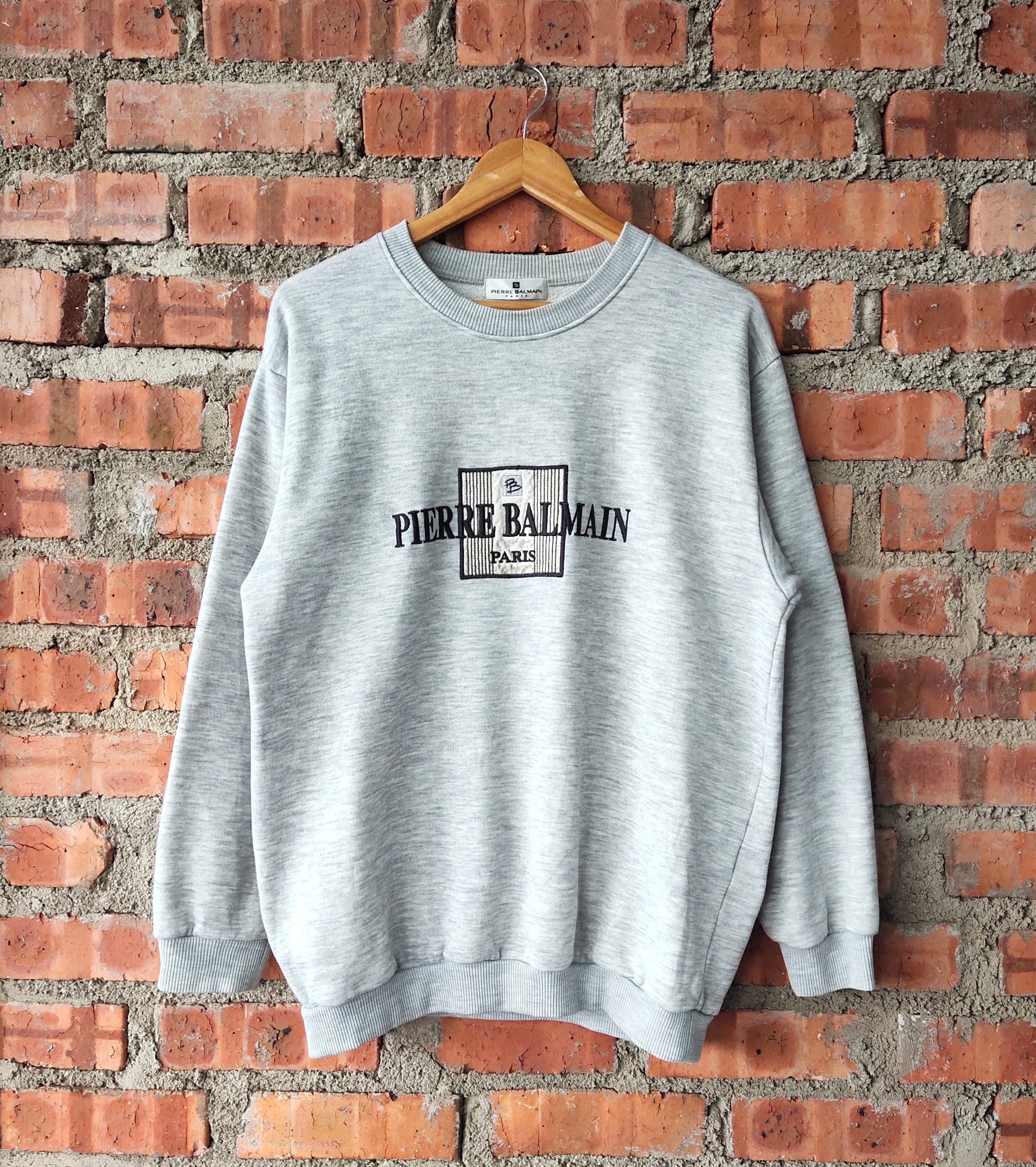 Crew Neck Pierre Balmain Sweater Balmain Vintage Sweatshirt