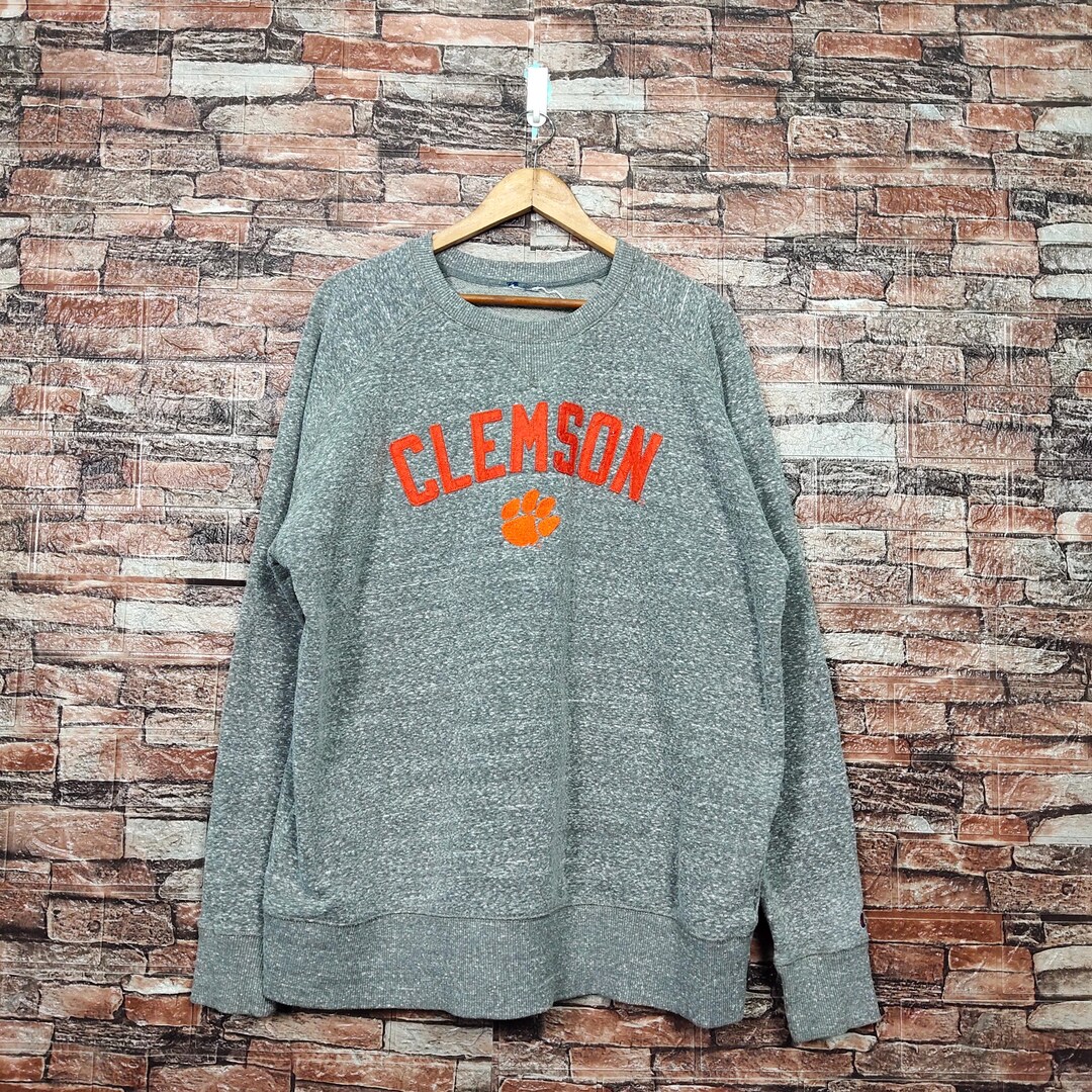 Vintage Distressed Clemson Tigers Football by Champion Sweatshirt Clemson  Crewneck Clemson Sweater Embroidery Logo Gray Color Men's Fit L - Etsy UK