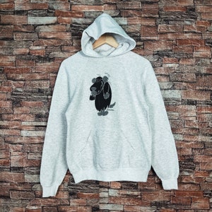 RARE Vintage 90s Hanna Barbera Muttley by Wild Oats Sweatshirt Muttley Hoodie Muttley Pullover Muttley Sweater Gray Color Men’s M