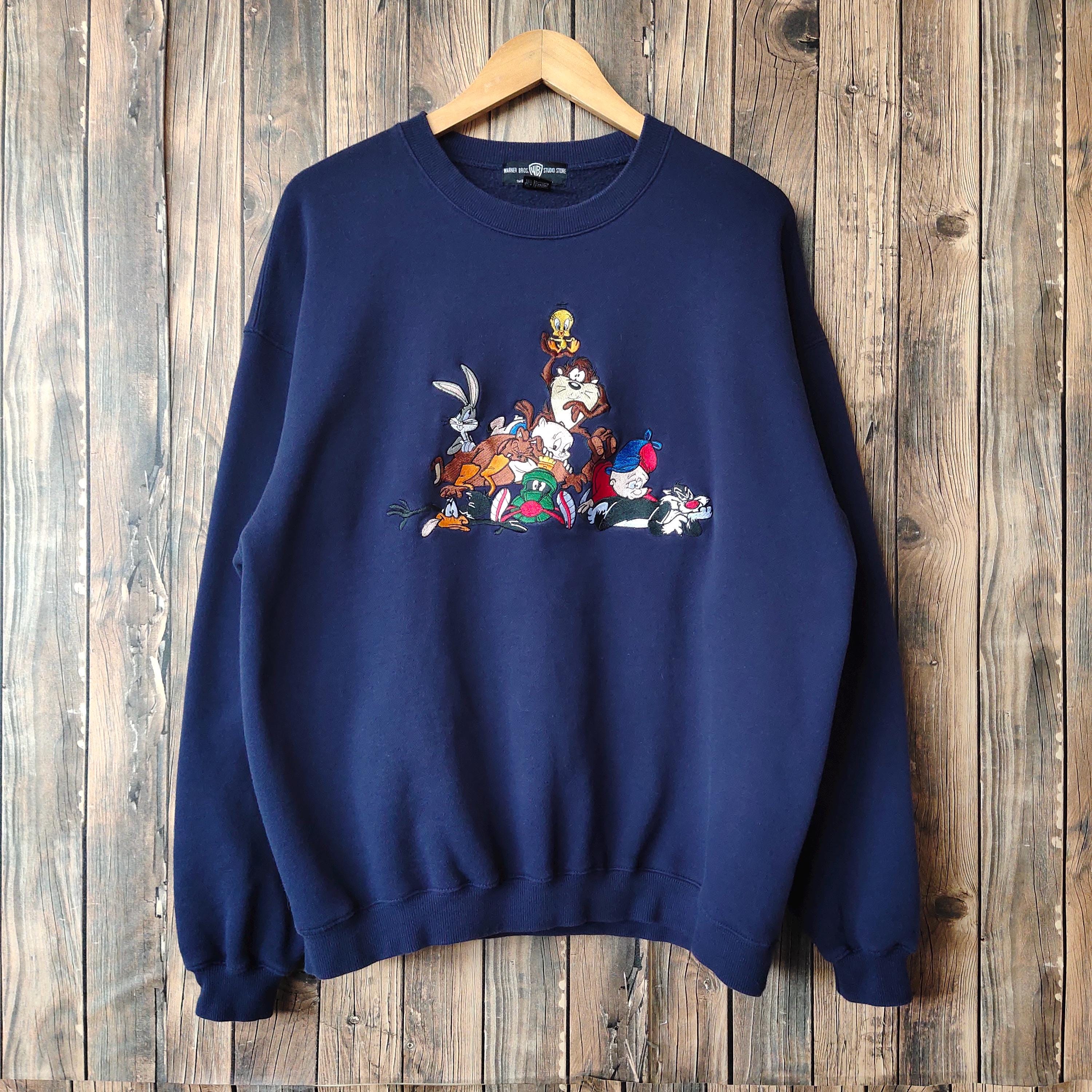 Vintage 90s Warner Bros Looney Tunes Full Character Sweatshirt