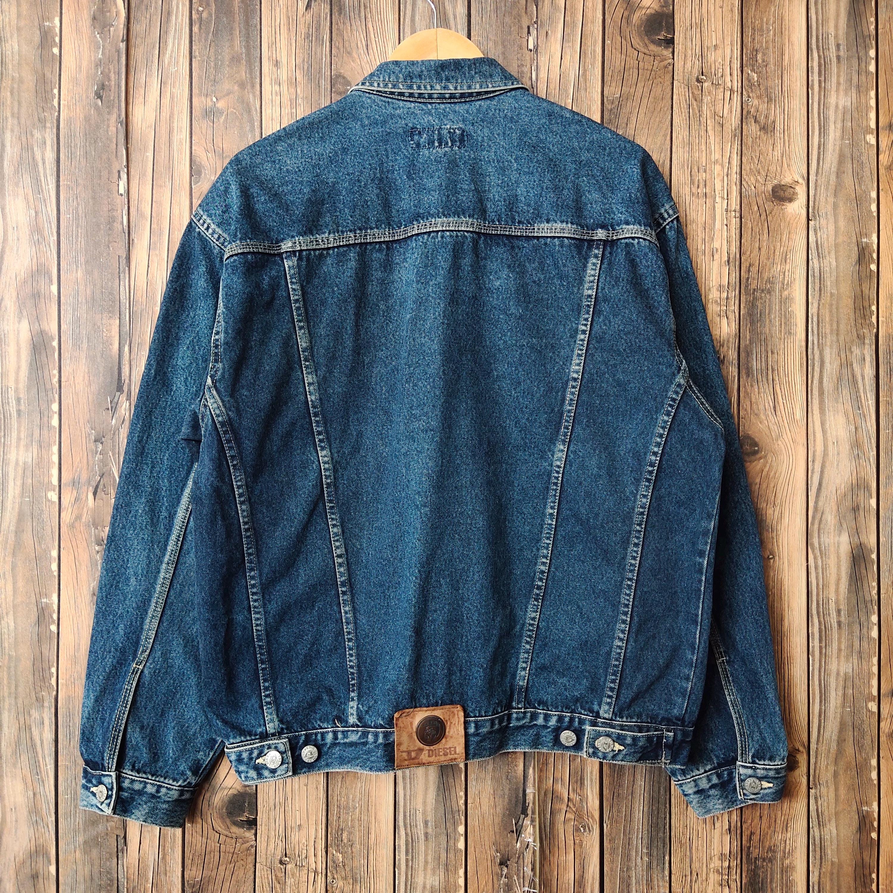 RARE Vintage 90s Distressed Diesel Industry Denim Jeans Jacket