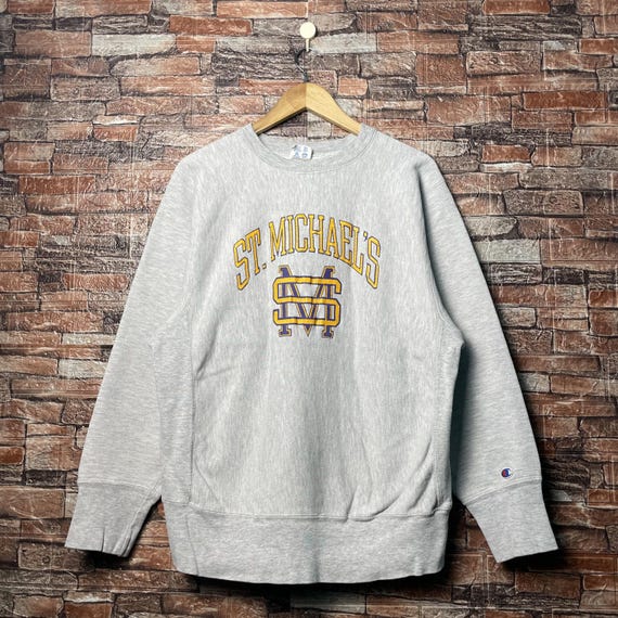 Champion sweater grey mens 80s deals