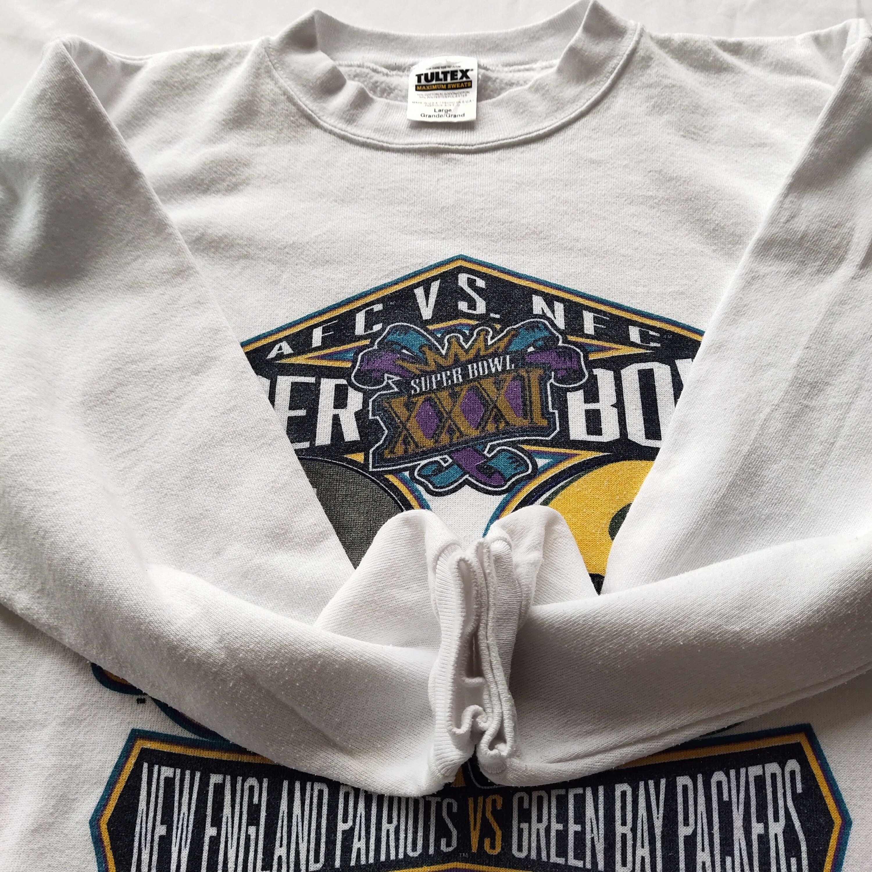 Rare Vintage 90s Super Bowl New England Patriots VS Green Bay