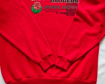 Vintage 90s NCAA University of Wisconsin Badgers Rose Bowl
