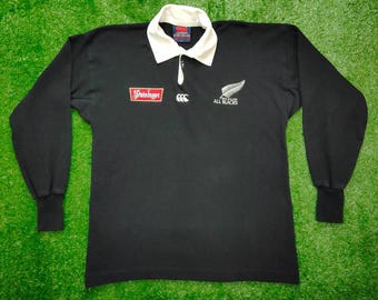 RARE Vintage 90s Distressed Canterbury New Zealand All Blacks
