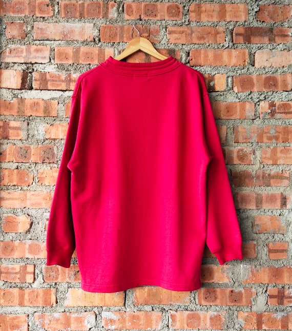 Vintage des annees 90 Converse USA sweat ras du cou Converse pull Converse pull pull Converse broderie logo couleur rouge homme L Etsy France