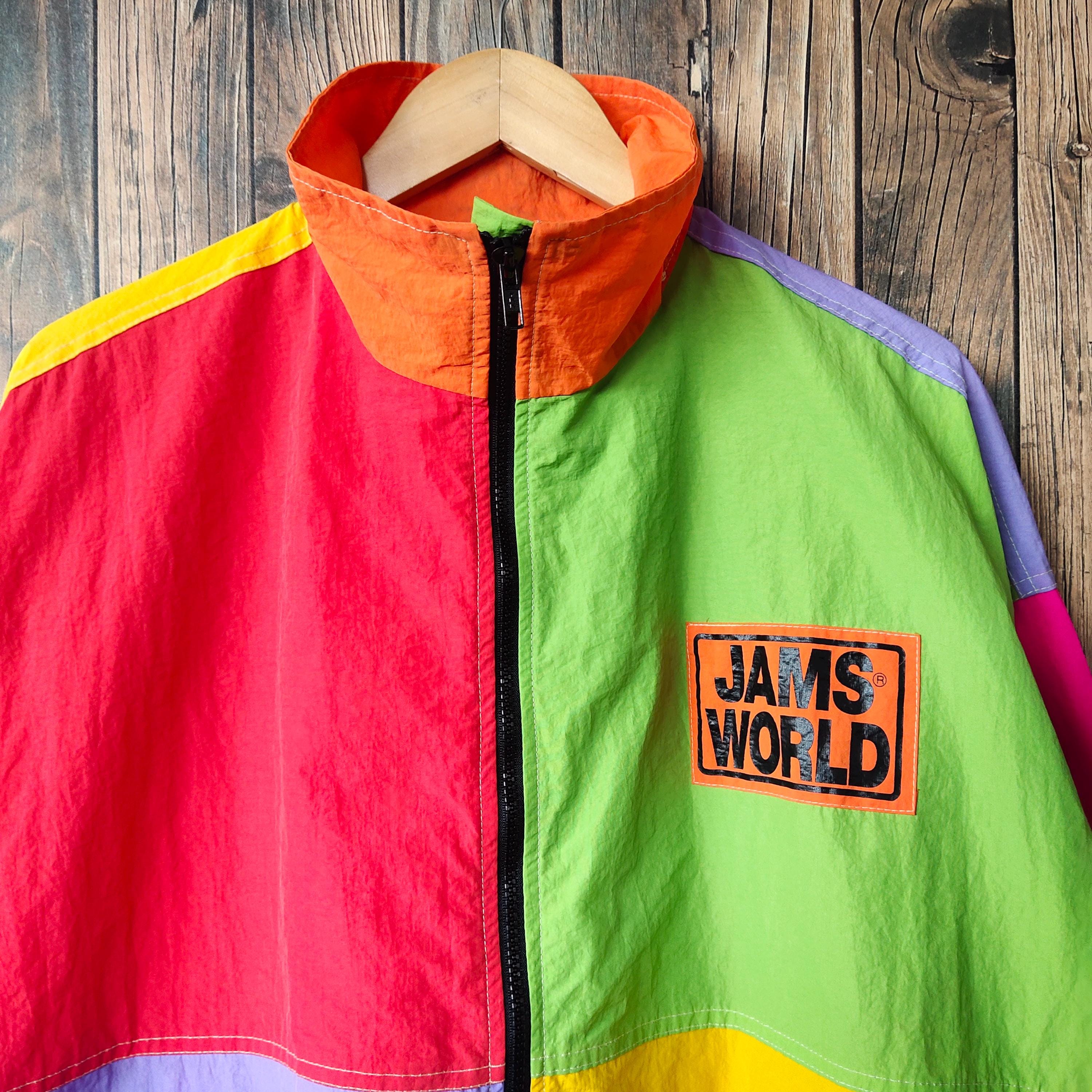 RARE Vintage 90s Jams World Honolulu Hawaii Multicolor Jacket Jams