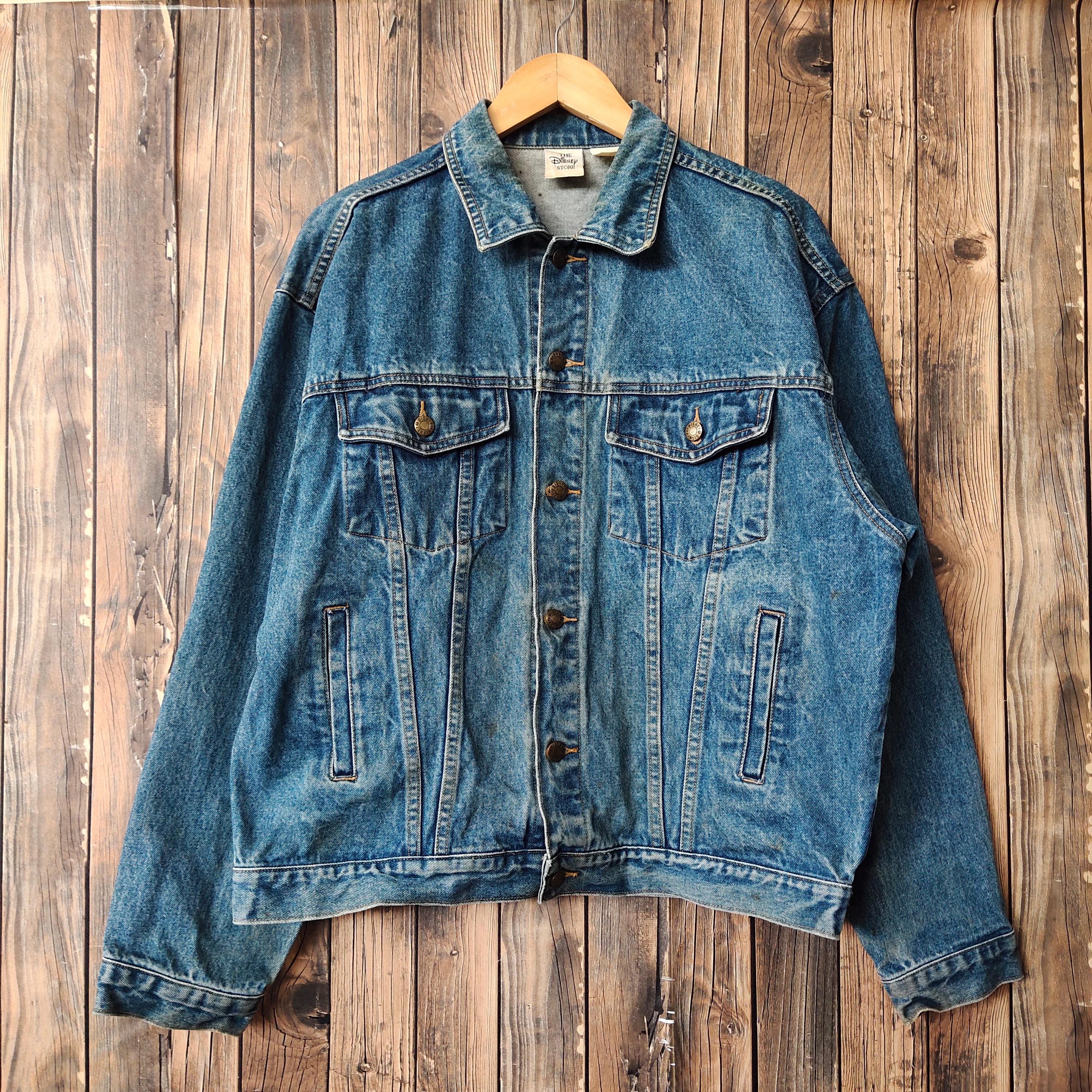 Vintage 90s Distressed Diney Full Character Denim Jeans Jacket