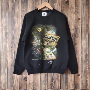 Vintage 90s Distressed Twister Movie Sweatshirt Twister Crewneck Twister Pullover Twister Sweater Printed Logo Black Color Men&#39;s Fit M