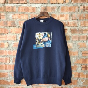 Vintage 90s Winnie The Pooh " Pooh and Tigger" Sweatshirt Pooh Crewneck Pooh Jumper Pooh Sweater Printed Logo Blue Color Men’s L