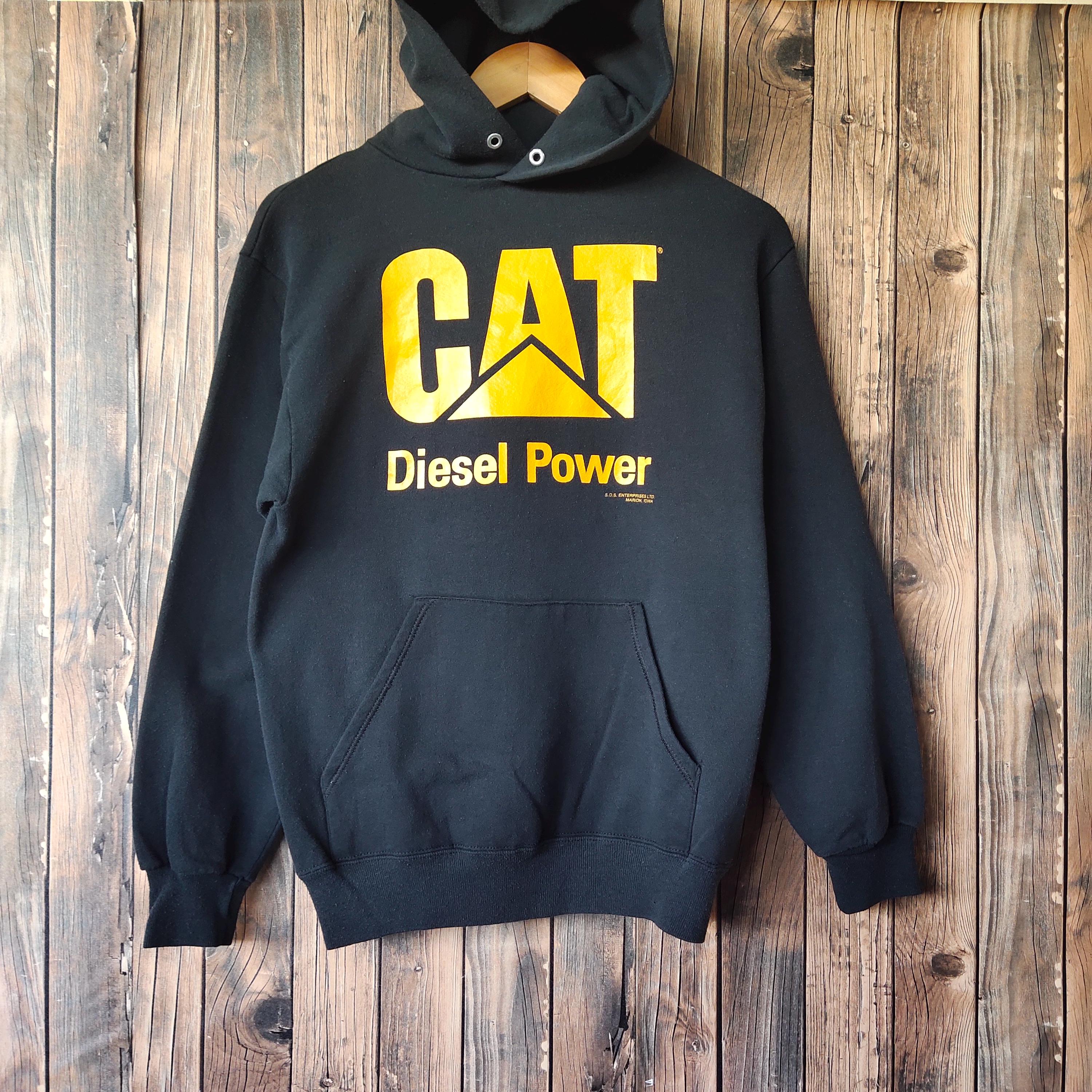 Vintage 90s Caterpillar Diesel Power Sweatshirt Caterpillar Hoodie