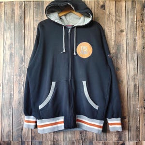 Vintage Fubu Hoodie Fubu Sweatshirt Fubu Pullover Fubu Jumper Fubu Sweater Embroidery Logo Blue Color Men&#39;s M