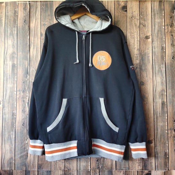 Vintage Fubu Hoodie Fubu Sweatshirt Fubu Pullover Fubu Jumper Fubu Sweater Embroidery Logo Blue Color Men's M