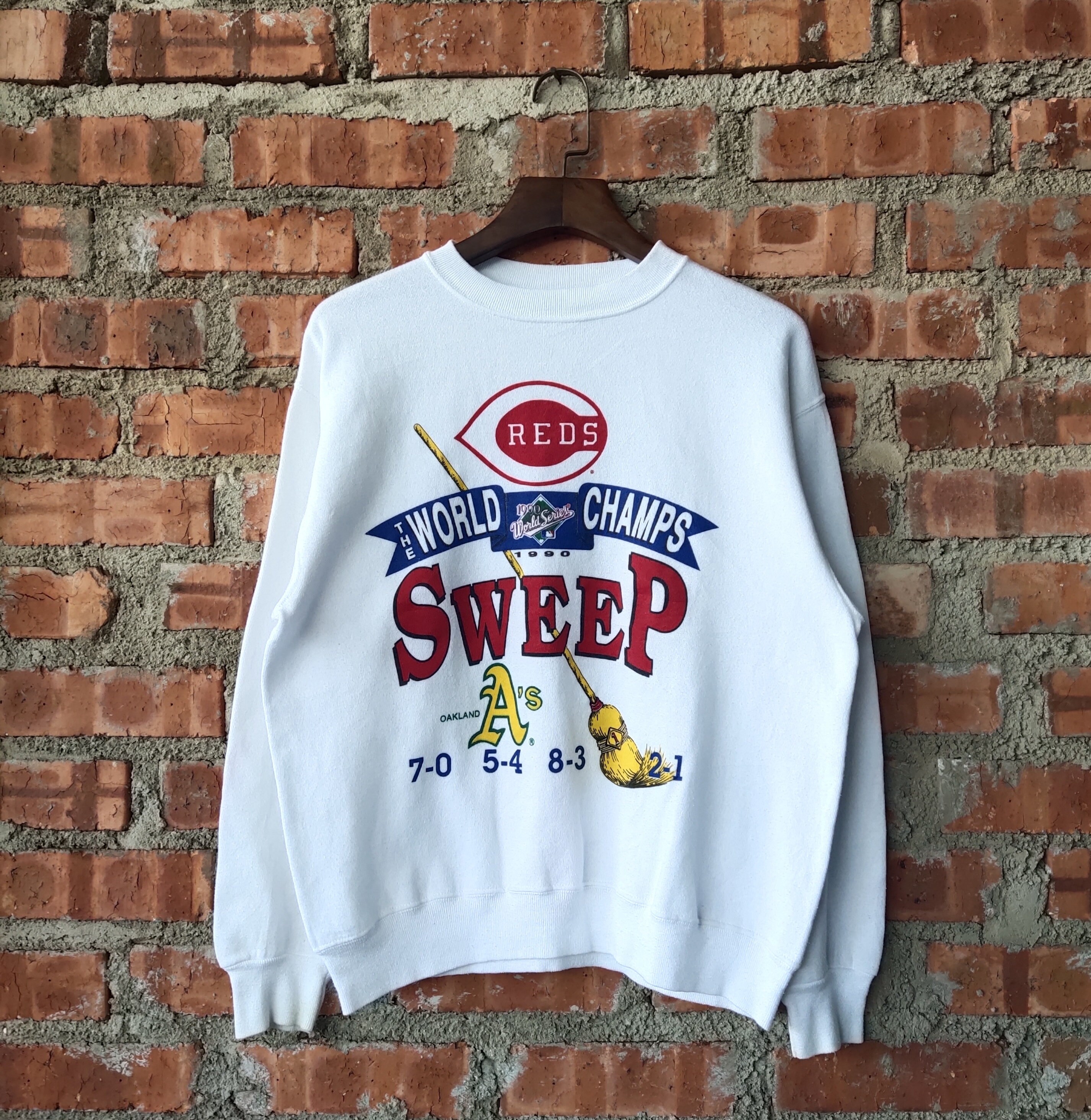 RARE Vintage 90s Cincinnati Reds Vs Oakland Athletics A's Baseball ...