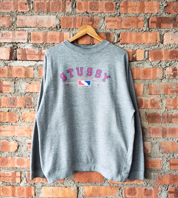 Vintage 90s Distressed Stussy Worldwide Sweatshirt Stussy - Etsy