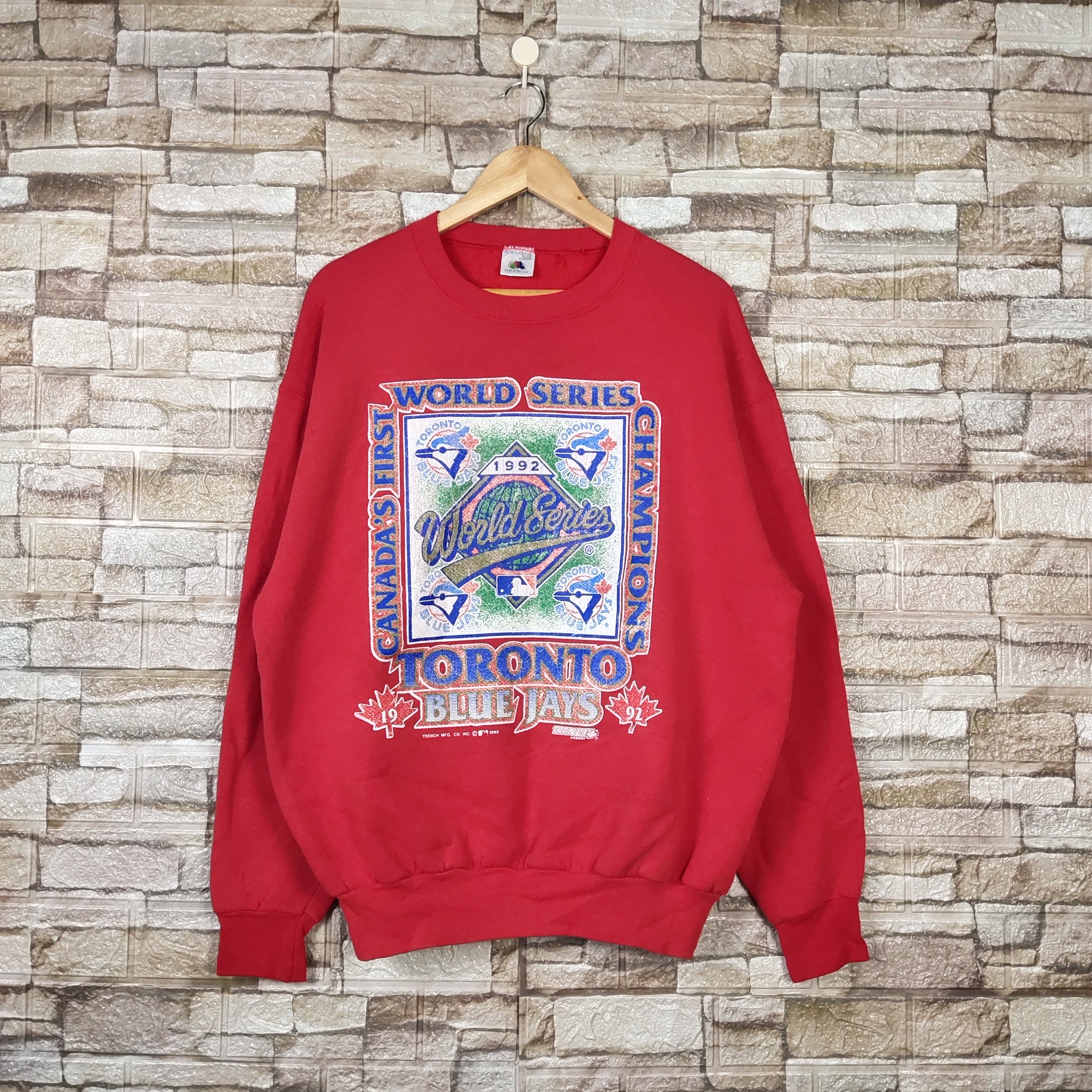 90s blue jay's world series 記念 スウェット カナダ RARE Vintage 90s Distressed Toronto Blue Jays World Series