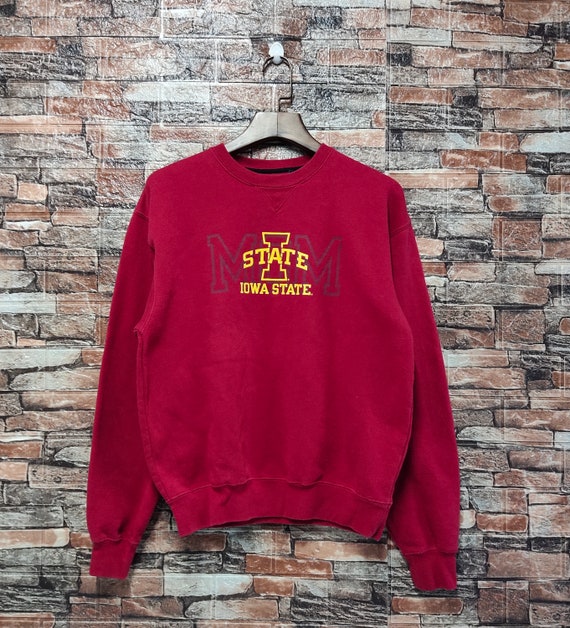 Vintage NCAA Iowa State University Sweatshirt Iowa State Crewneck Iowa State Pullover Iowa State Sweater Printed Logo Red Color Mens Fit M Etsy Canada
