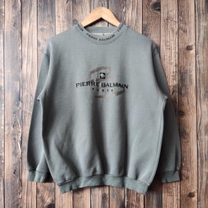 Vintage Pierre Balmain Paris Embroidered Logo Sweatshirt - Etsy