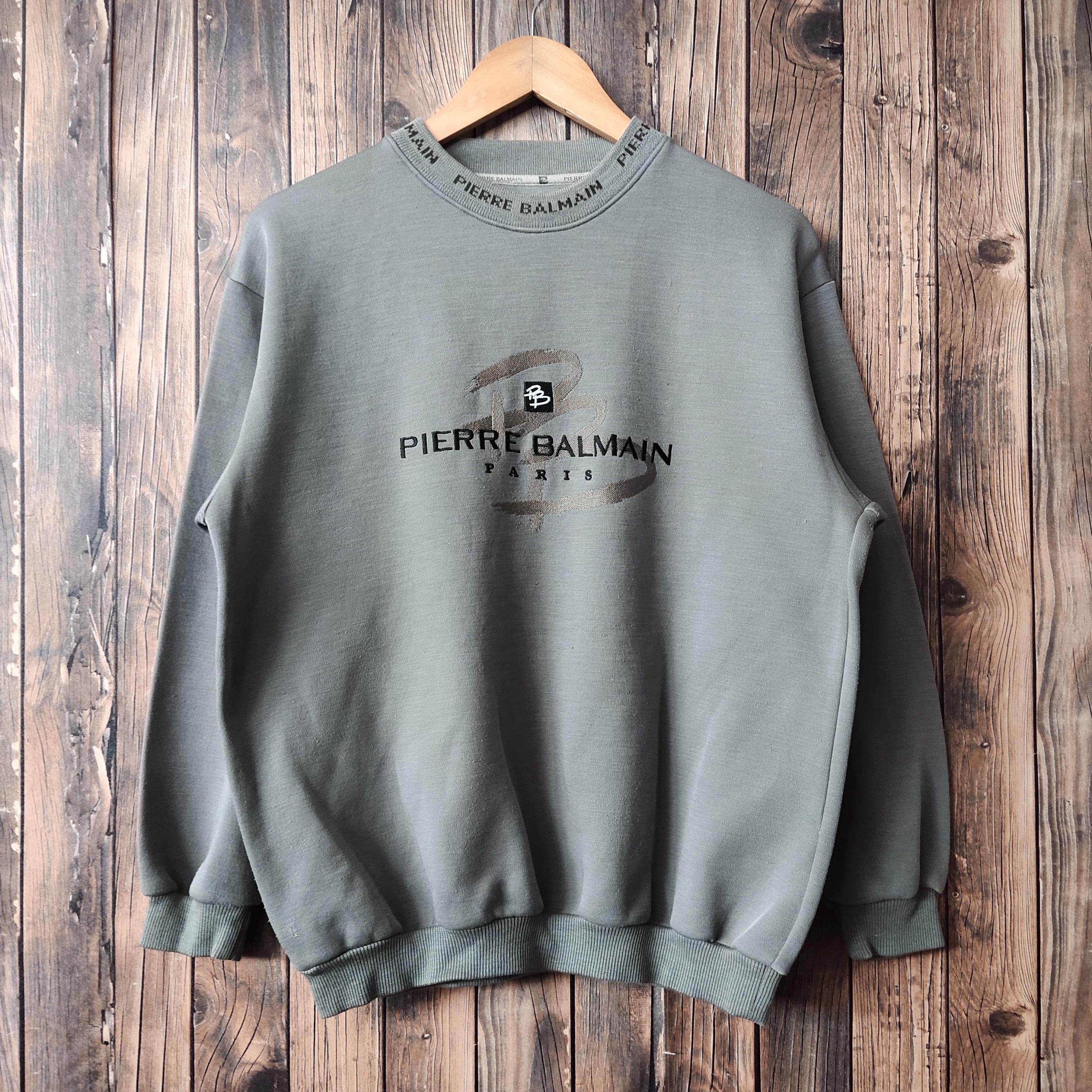 Paris Sweatshirt Pierre Balmain Pullover Vintage 90s Pierre 