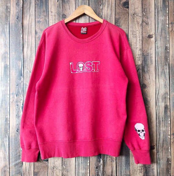 Vintage 90s Distressed Lost Skateboarding Sweatshirt Lost Crewneck 