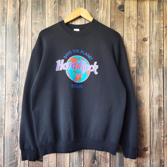 Vintage 90s Distressed Hard Rock Cafe Berlin Sweatshirt Hard Rock