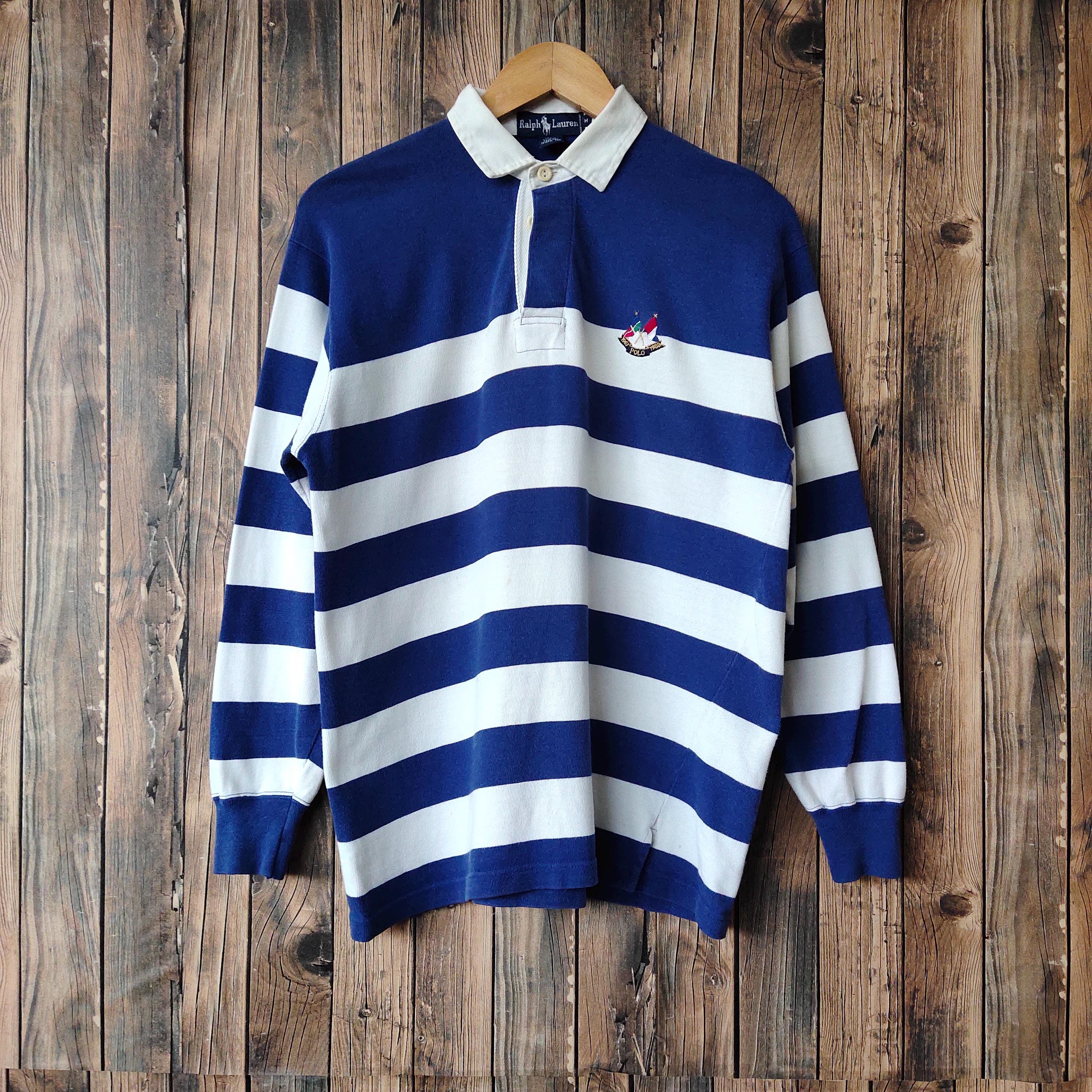 RARE Vintage 90s Distressed Polo Ralph Lauren Cross Flags Long