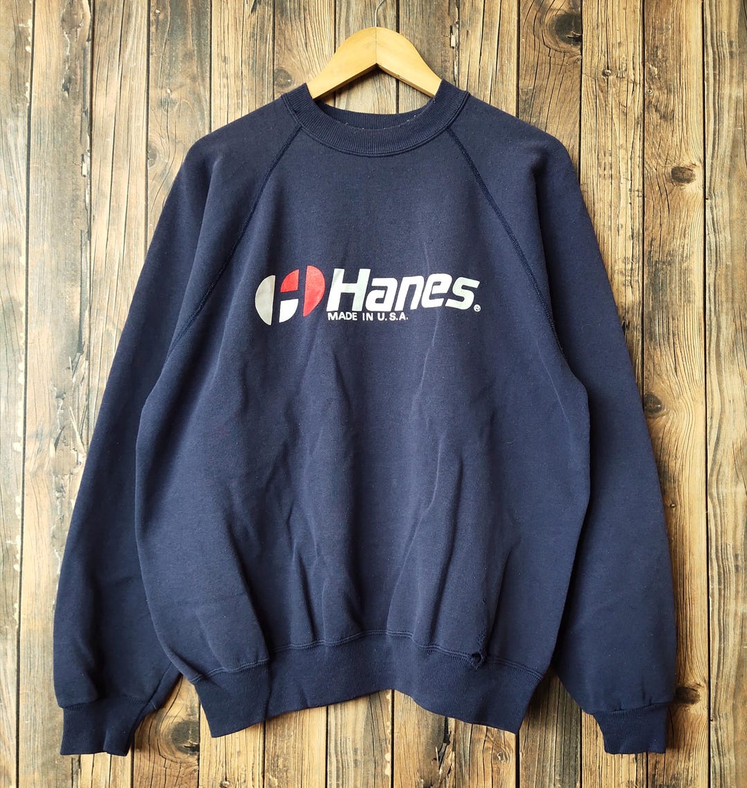 Vintage 90s Distressed Hanes Made in USA Sweatshirt Hanes Crewneck