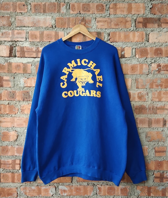 Vintage 90s Carmichael Cougars Sweatshirt Cougars 