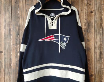 Vintage New England Patriots Football Hoodie Patriots Sweatshirt - Main Image