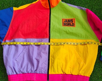 RARE Vintage 90s Jams World Honolulu Hawaii Multicolor Jacket Jams