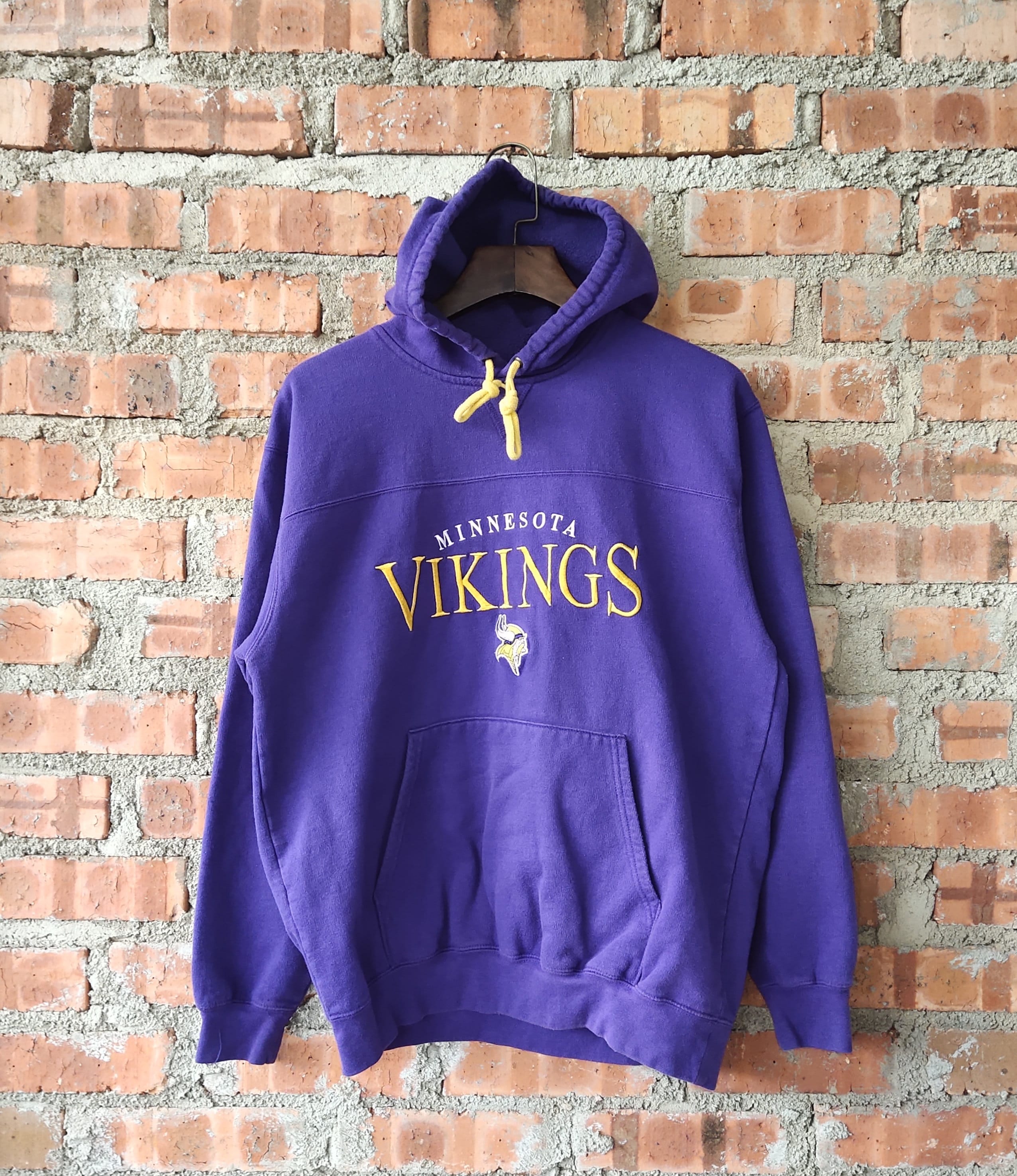 Vintage NFL Minnesota Vikings Hoodie Vikings Sweatshirt Vikings Pullover Vikings Jumper Vikings Sweater Embroidery Logo Purple Color Mens M Etsy Hong Kong