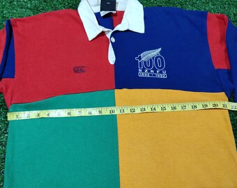RARE Vintage 90s Distressed Canterbury New Zealand All