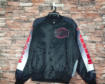 chalkline indians L スタジャン　ユニ　80s VTG Chalk Line Cleveland Indians Guardians Satin Jacket